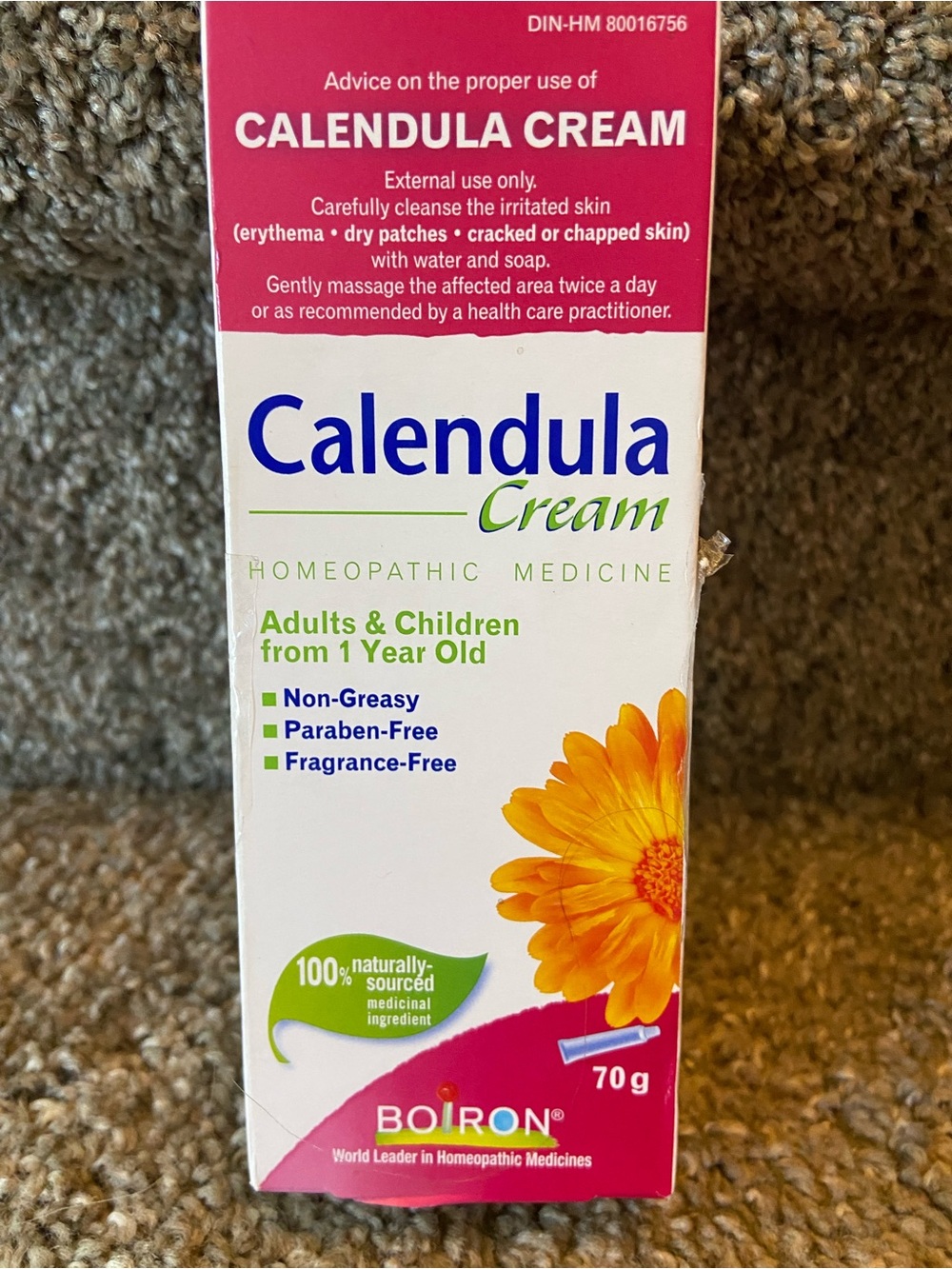 Calendula Cream - Orange Calendula Soothing Skin Cream box is a bit damaged